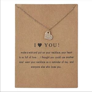 Gold Heart I Love ❤️ You heart chain